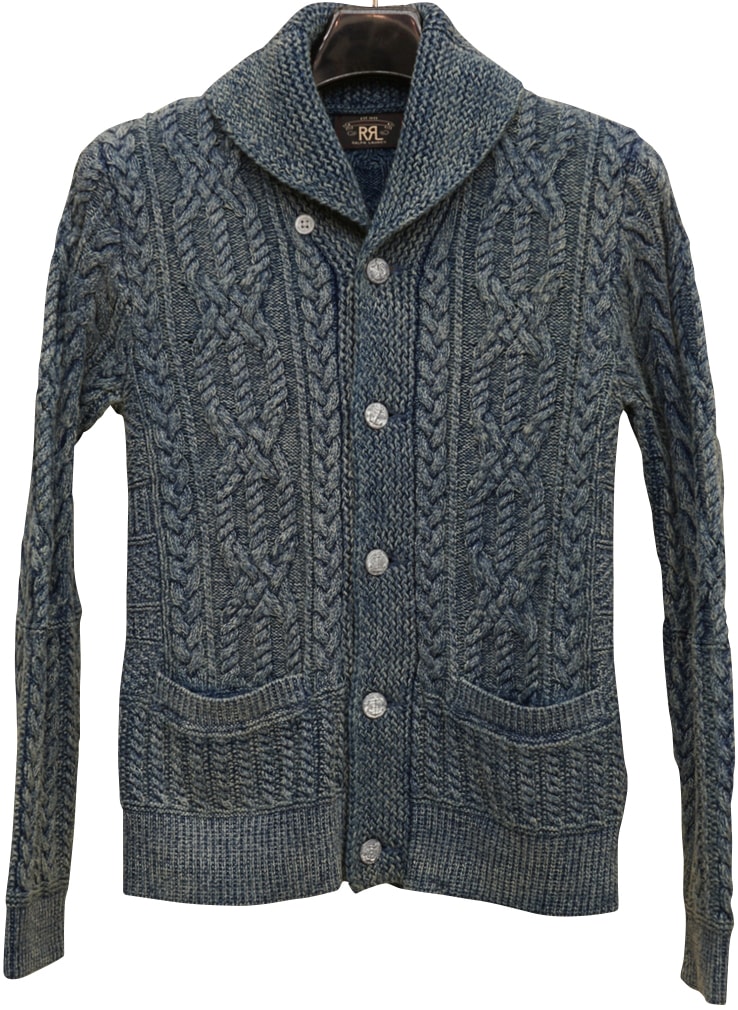 (֥륢륨) RRL  ǥ åȥ 硼 ǥ  Indigo Cotton Shawl Cardigan