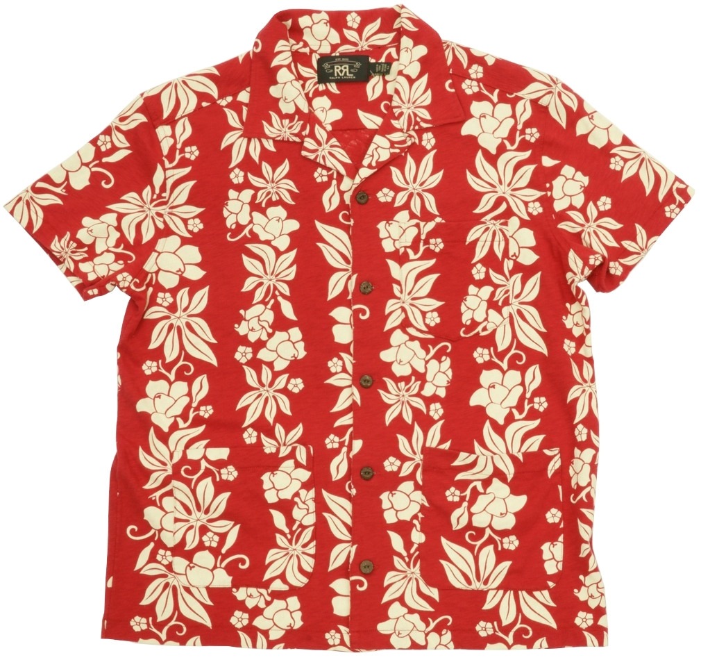 (���֥륢���륨��) RRL ���㡼���� �ϥ磻���� ������ ����� Ⱦµ �ϥ��ӥ����� ��å� ��� Jersey Hawaiian Camp Shirt Red