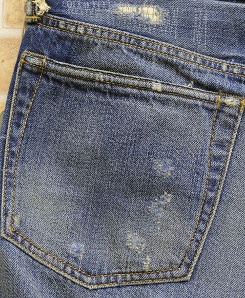 (���֥륢���륨��) RRL ��ڥ����� Stafford �ǥ˥� 32x30 Repaired Denim