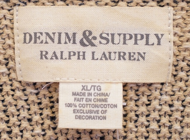 ���ե������ Denim&Supply �ǥ˥�����ץ饤 ���ȥ饤�� �� ���åȥ� ���硼�� �����ǥ����� XL Striped Cotton Shawl Cardigan