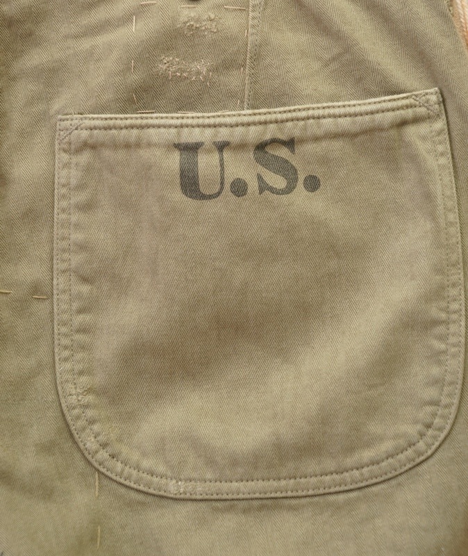 ラルフローレン エアボーン ユーティリティヘリンボーンパンツ リペア