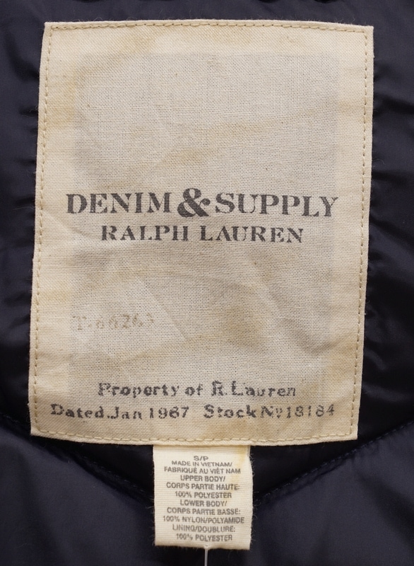 ���ե������ Denim&Supply �ǥ˥�����ץ饤 ��åץ��ȥå� ������٥��� ��� �ͥ��ӡ� Ripstop Down Vest Navy