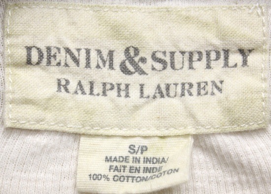 ���ե������ DENIM&SUPPLY �ǥ˥� & ���ץ饤 �إ�꡼�ͥå� Ⱦµ �ԥ���� ��������ѥå�