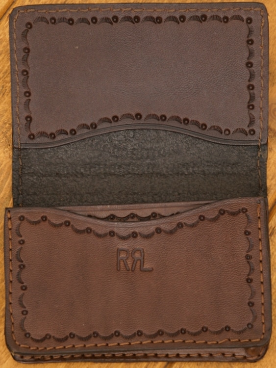 (���֥륢���륨��) RRL �ġ���� �쥶�� ������å� �����ӥ� Tooled Leather Wallet