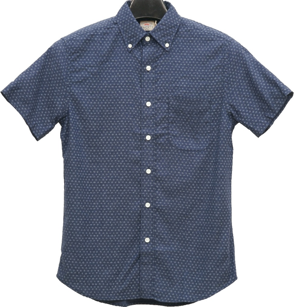 FAHERTY BRAND (�ե���ƥ� �֥���) �������� Ⱦµ ����� ����ǥ����֥롼 ��� Indigo Fleck Blue
