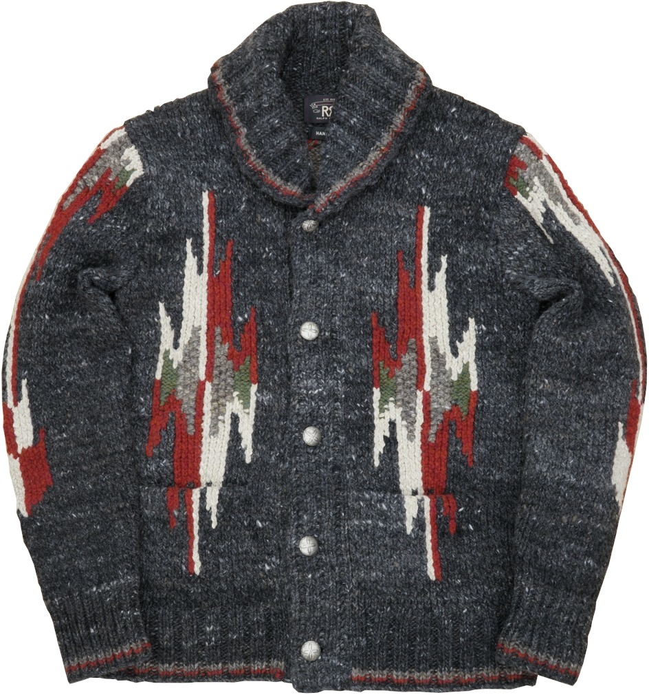 (���֥륢���륨��) RRL �ϥ�ɥ˥å� ������ ���륯 �����ǥ����� ���Ԥ� ���㥳���� ��� Hand Knit Cardigan