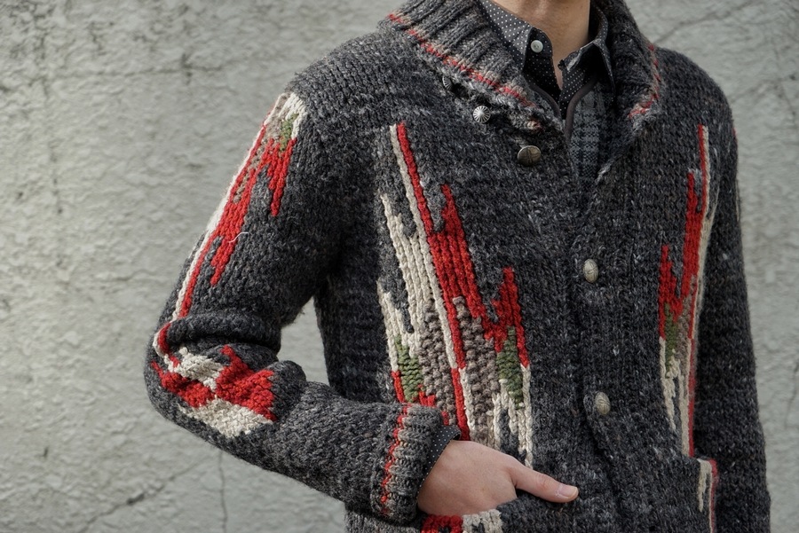 (���֥륢���륨��) RRL �ϥ�ɥ˥å� ������ ���륯 �����ǥ����� ���Ԥ� ���㥳���� ��� Hand Knit Cardigan