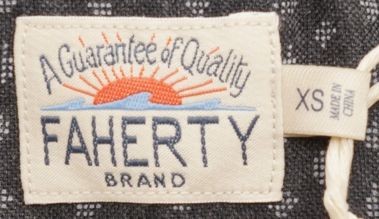 FAHERTY BRAND (�ե���ƥ� �֥���) �֥�å�����ǥ��� Ⱦµ ����� ��� Indigo Fleck Black