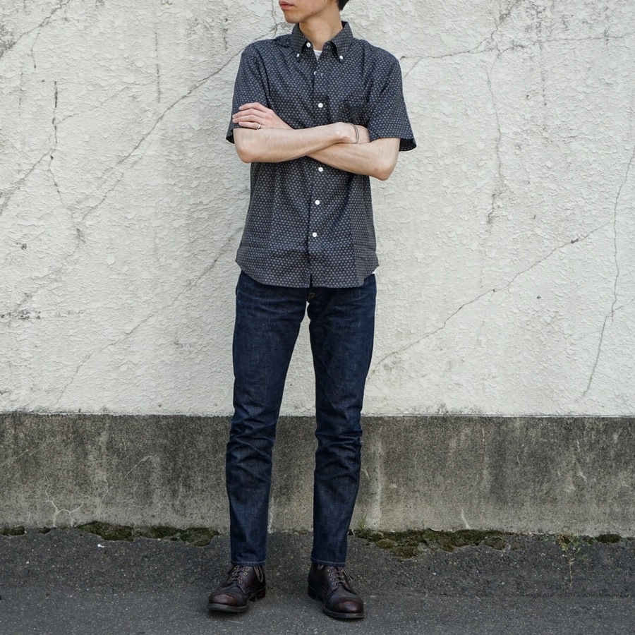 FAHERTY BRAND (�ե���ƥ� �֥���) �֥�å�����ǥ��� Ⱦµ ����� ��� Indigo Fleck Black