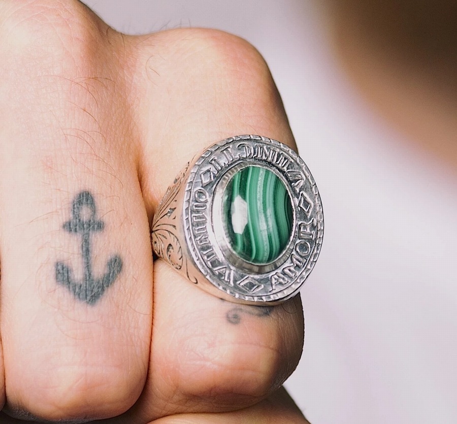 LHN Jewelry(���륨�������� ���奨�꡼) �ϥ�ɥᥤ�� Amor Signet ��� ����С� x ���������� �ƹ��� ��� silver ring