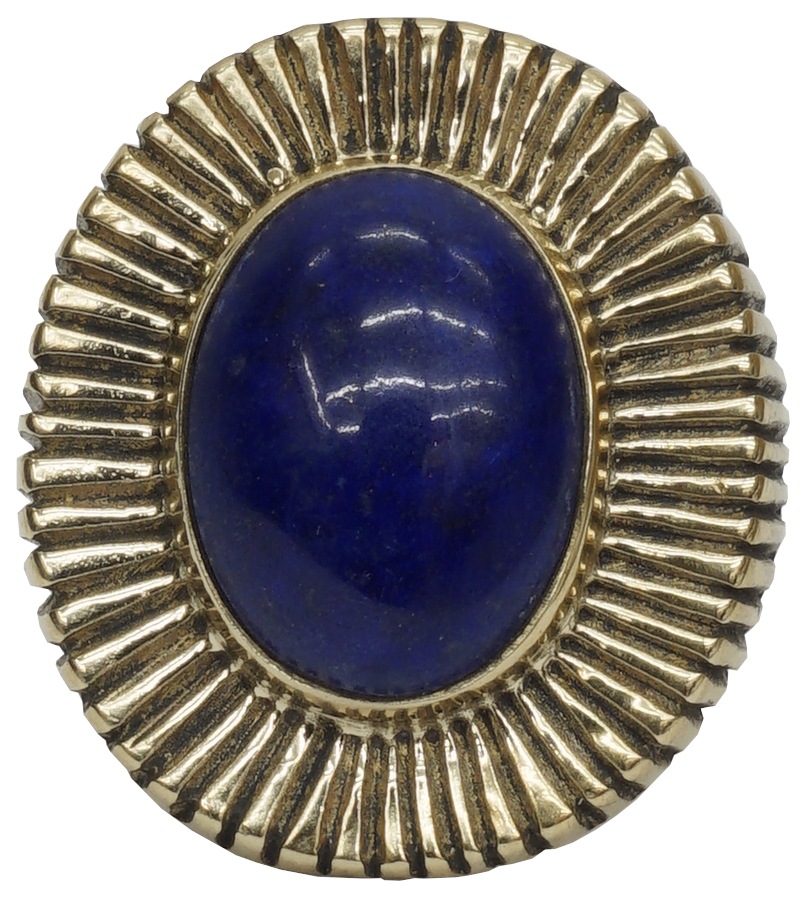 LHN Jewelry(���륨�������� ���奨�꡼) �ƹ��� �ϥ�ɥᥤ�� Byron ��� ��� x ��ԥ� ��� ��˥��å��� Brass Lapis ring