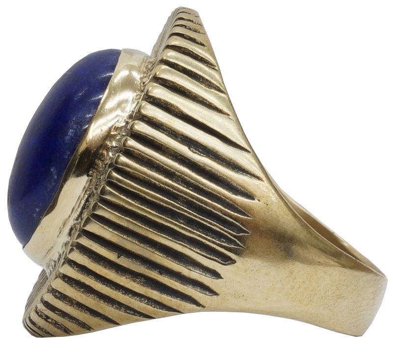 LHN Jewelry(���륨�������� ���奨�꡼) �ƹ��� �ϥ�ɥᥤ�� Byron ��� ��� x ��ԥ� ��� ��˥��å��� Brass Lapis ring