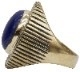 LHN Jewelry(���륨�������� ���奨�꡼) �ƹ��� �ϥ�ɥᥤ�� Byron ��� ��� x ��ԥ� ��� ��˥��å��� Brass Lapis ring