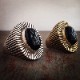 LHN Jewelry(���륨�������� ���奨�꡼) �ƹ��� �ϥ�ɥᥤ�� Byron ��� ��� x ��ԥ� ��� ��˥��å��� Brass Lapis ring