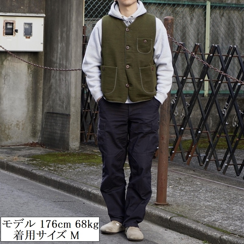 Dehen 1920(�ǡ��إ�) ������ �桼�ƥ���ƥ� �٥��� ���꡼�� ��� Knit Utility Vest Olive