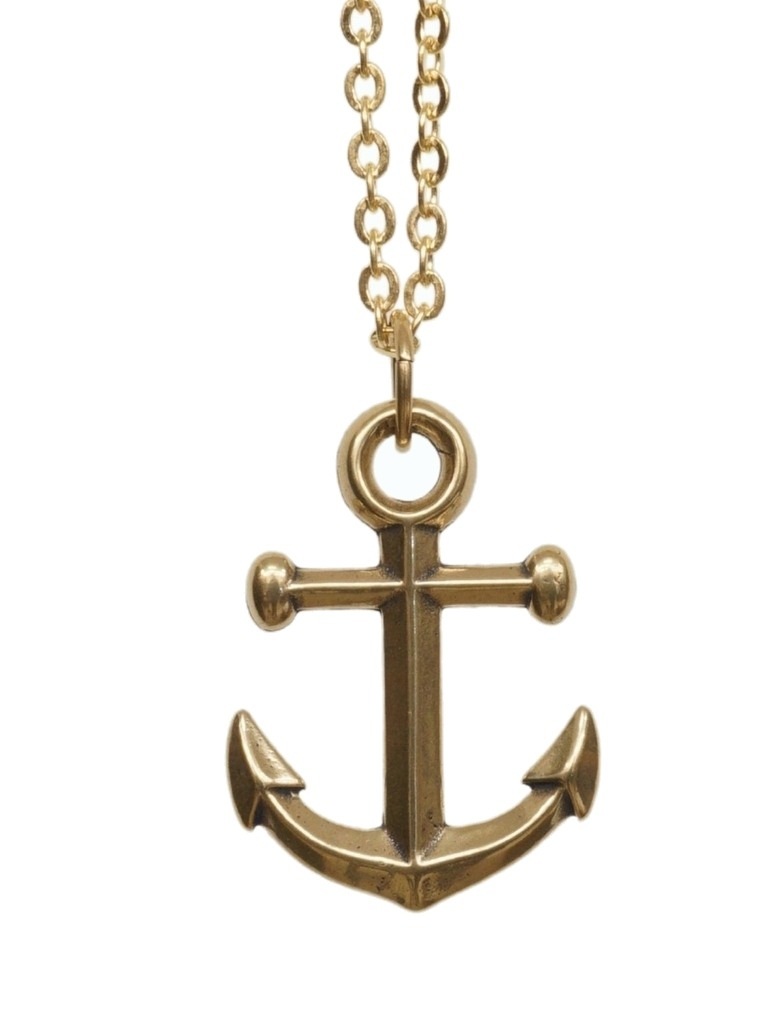 LHN Jewelry(���륨�������� ���奨�꡼) ����ꥫ�� ���󥫡� �ͥå��쥹 �ϥ�ɥᥤ�� Anchor Neckless ��� ��˥��å��� �ץ쥼��� ��� Brass