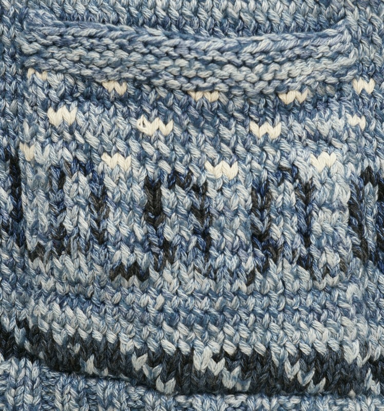 (���֥륢���륨��) RRL ���Ԥ� �ϥ�ɥ˥å� ���硼�륫�顼 �����ǥ����� ����ǥ��� �������� ��� Hand Knit Indigo Cardigan