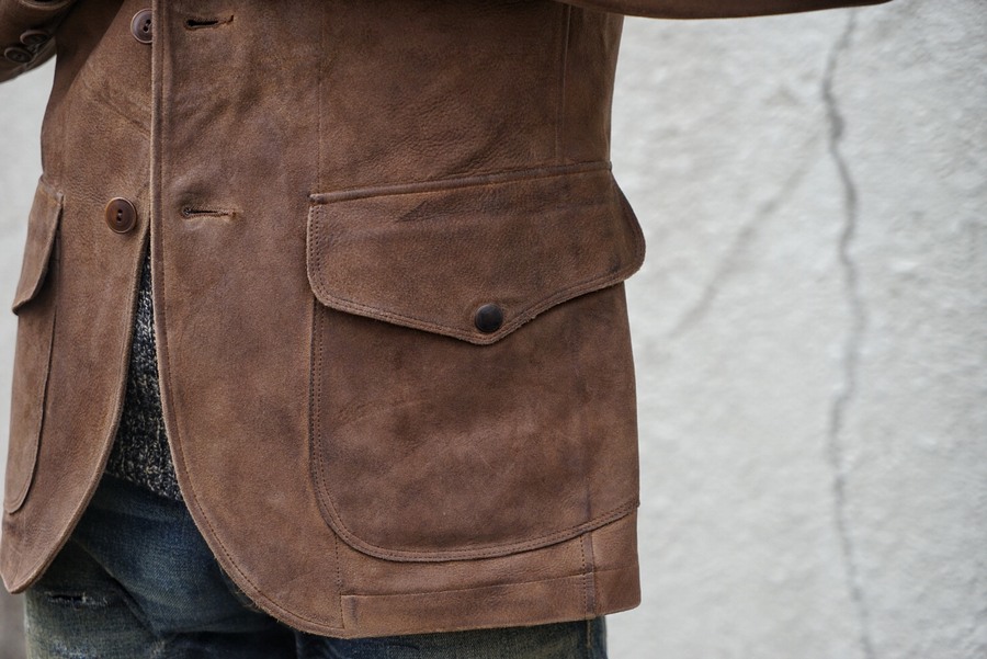 (���֥륢���륨��) RRL ��ե����� ���������� ������ �쥶�� ���ݡ��ĥ����� �֥饦�� ��� Roughout Suede Sportcoat