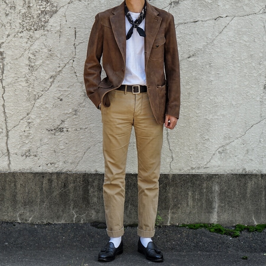 (���֥륢���륨��) RRL ��ե����� ���������� ������ �쥶�� ���ݡ��ĥ����� �֥饦�� ��� Roughout Suede Sportcoat