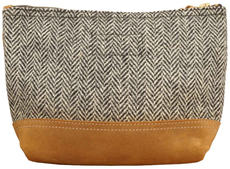 (���֥륢���륨��) RRL �ϥꥹ�ĥ����� x �쥶�� �ݡ��� ��ʪ���� ��� ��ǥ����� ��˥��å��� Harris Tweed Pouch