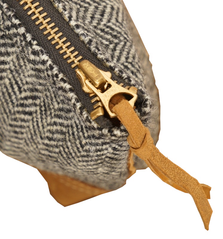 (���֥륢���륨��) RRL �ϥꥹ�ĥ����� x �쥶�� �ݡ��� ��ʪ���� ��� ��ǥ����� ��˥��å��� Harris Tweed Pouch