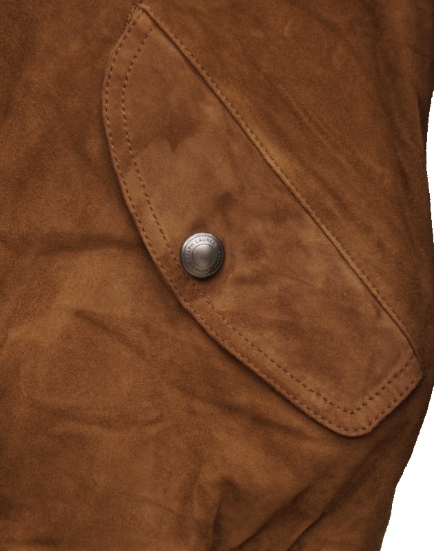 (���ե������) Ralph Lauren ������ ���������� �ܥ�С����㥱�å� �쥶�� ��� Suede Bomber Jacket