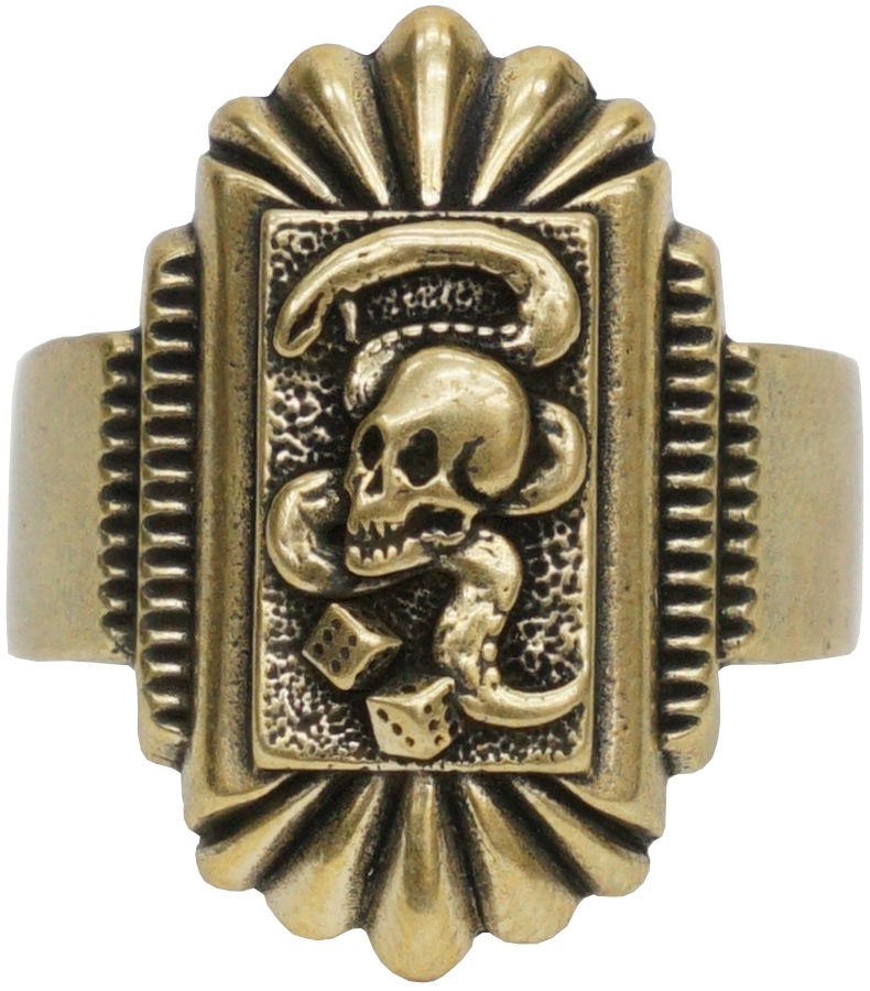 LHN Jewelry(���륨�������̥��奨�꡼) �ϥ�ɥᥤ�� Born To Loose ������ ��� ����ꥫ�� �֥饹 ��� ��ǥ����� ��˥��å��� Brass Ring