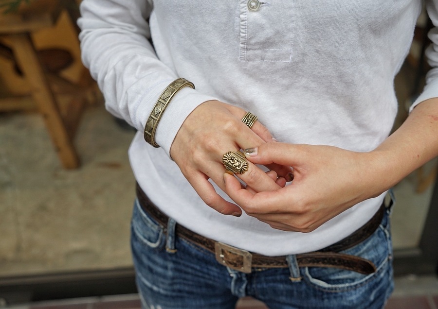 LHN Jewelry(���륨�������̥��奨�꡼) �ϥ�ɥᥤ�� Born To Loose ������ ��� ����ꥫ�� �֥饹 ��� ��ǥ����� ��˥��å��� Brass Ring