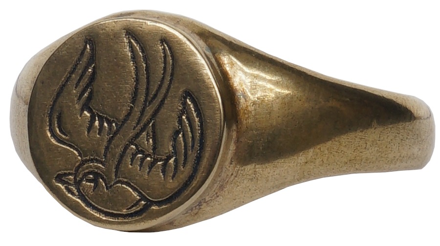 LHN Jewelry(���륨�������� ���奨�꡼) �ƹ��� �ϥ�ɥᥤ�� �ߥ� ������� ��� ����� Mini Swallow Ring Brass