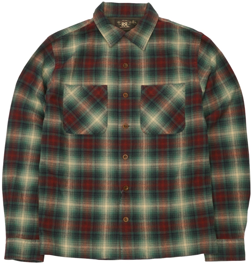 ダブルアールエル) RRL タータン キャンプ シャツ チェック レッド 