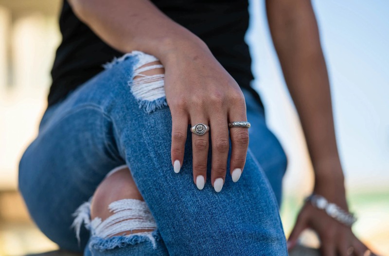 LHN Jewelry(���륨�������� ���奨�꡼) �ϥ�ɥᥤ�� �ߥ� ������ ��� ��� �ɥ��� ��� ��˥��å��� Mini Skull Ring Brass