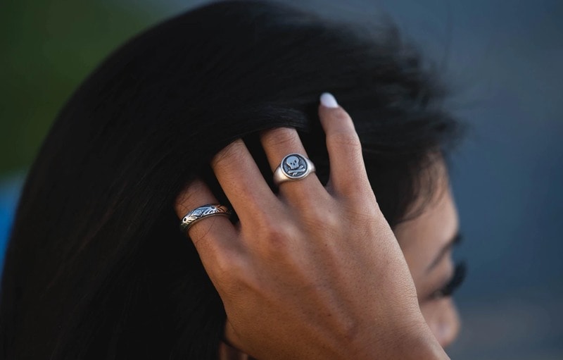 LHN Jewelry(���륨�������� ���奨�꡼) �ϥ�ɥᥤ�� �ߥ� ������ ��� ��� �ɥ��� ��� ��˥��å��� Mini Skull Ring Brass