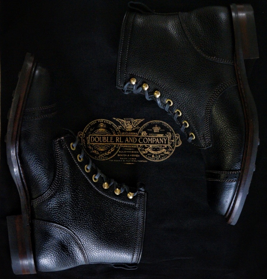 (���֥륢���륨��) RRL �ѹ��� �ϥ�ɥᥤ�� BOWERY BOOTS �Х�꡼�֡��� �֥�å� �ե����ե륰�쥤��쥶��