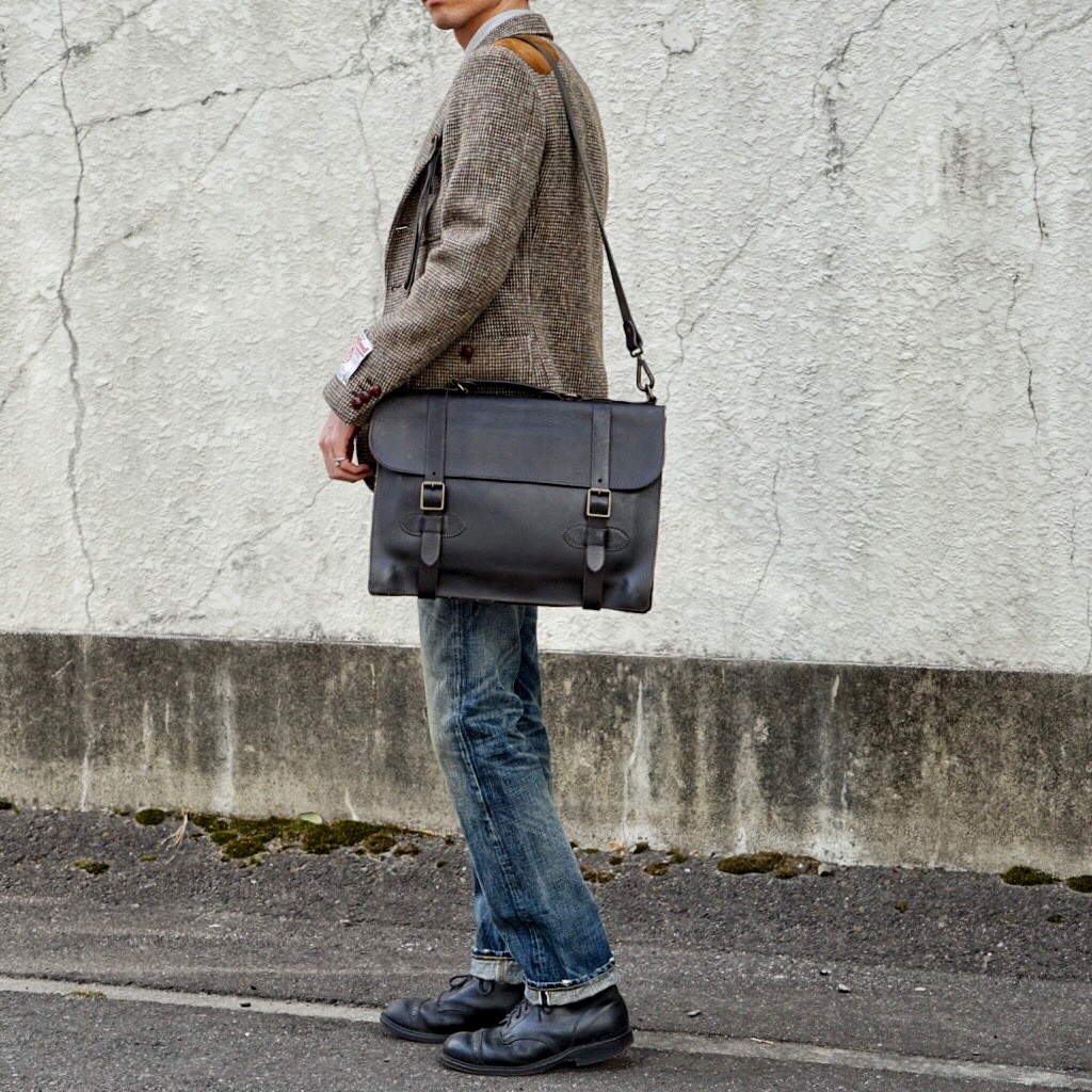 (���֥륢���륨��) RRL �����ꥢ��쥶�� Corbin �֥꡼�ե����� �֥�å� Leather Briefcase Black