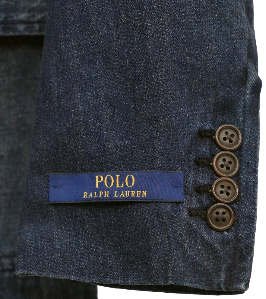 (���ե������) Ralph Lauren �������� �ǥ˥� ���ݡ��ĥ����� �ơ��顼�� ����ǥ��� ��� Polo Soft Denim Sport Coat
