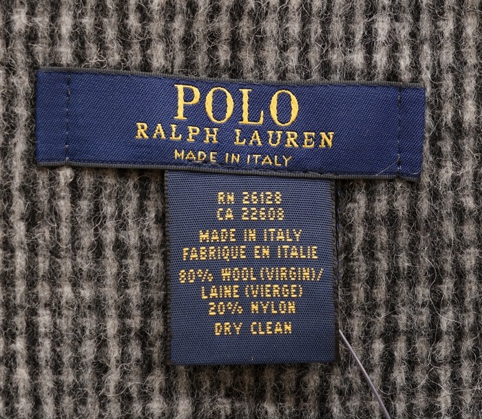 (���ե������) Ralph Lauren ����� �ץ�å� ������֥��� �������� �����ꥢ�� �ޥե顼 �֥�å� x ���졼 Glen Plaid Wool-Blend Scarf Black