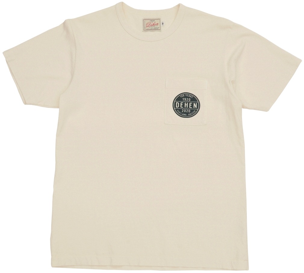 Dehen 1920 創業100周年限定 ロゴ プリント Tシャツ ホワイト Dehen 1920(デーヘン) 創業100周年 限定 アメリカ製 ロゴ