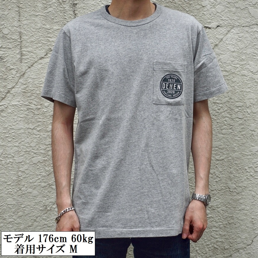 Dehen 1920(�ǡ��إ�) �϶�100��ǯ ���� �����꡼��ץ��� �ݥ��å� T����� ���꡼�� ����ꥫ�� 100 Year Anniversary Single Pocket Tee Cream