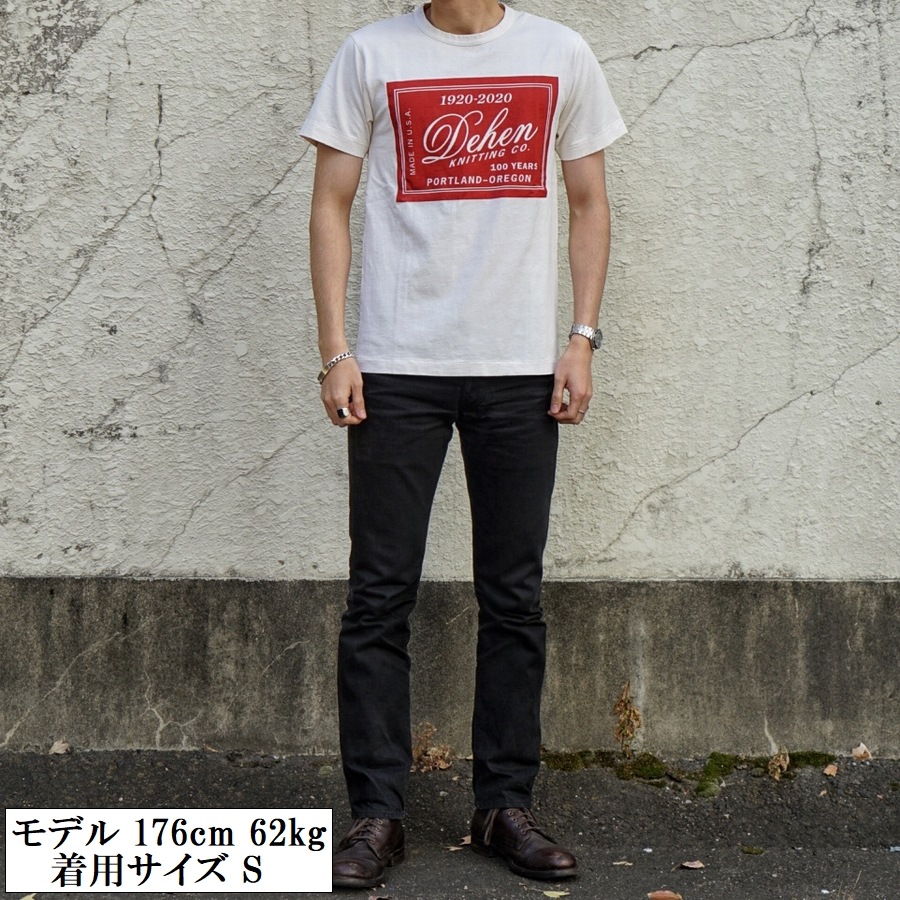 Dehen 1920(�ǡ��إ�) �϶�100��ǯ ���� �����꡼��ץ��� T����� �ʥ����� ����ꥫ�� 100 Year Anniversary Single Label Tee Natural