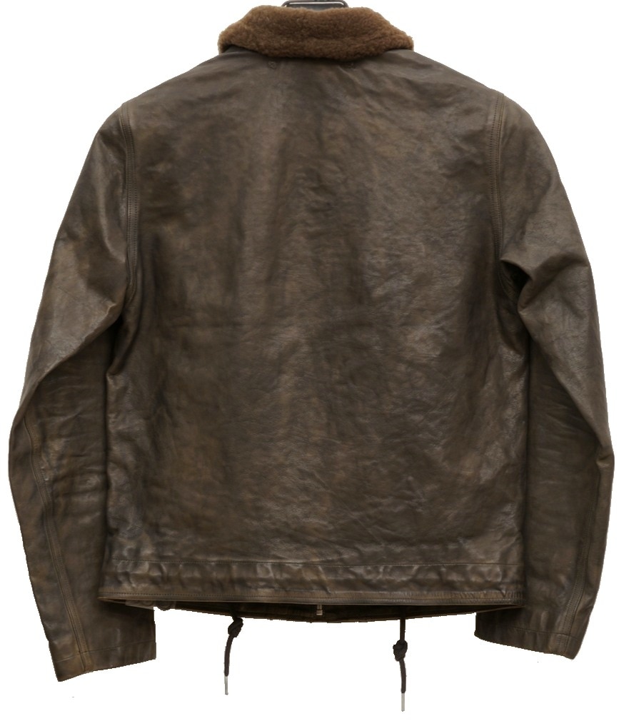 �ڰ��������ʡ� (���֥륢���륨��) RRL ��������� �쥶�� �ȥ�� �ǥå����㥱�å� ��� Shearling-Trim Leather Jacket