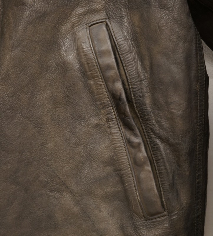 �ڰ��������ʡ� (���֥륢���륨��) RRL ��������� �쥶�� �ȥ�� �ǥå����㥱�å� ��� Shearling-Trim Leather Jacket