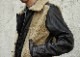 (���֥륢���륨��) RRL Virgil ������� �쥶�� ��� ���㥱�å� ������� �֥�å� ��� Shearling Leather Moto Jacket