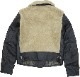 (���֥륢���륨��) RRL Virgil ������� �쥶�� ��� ���㥱�å� ������� �֥�å� ��� Shearling Leather Moto Jacket
