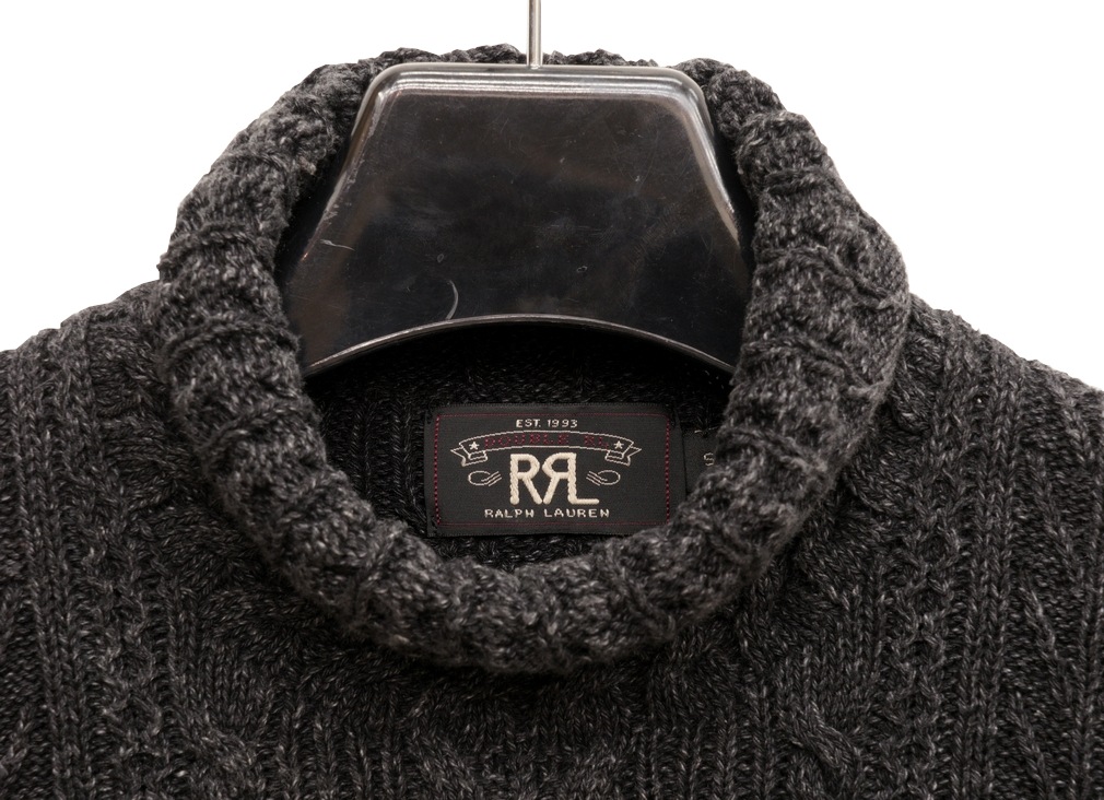 �ڰ��������ʡ�(���֥륢���륨��) RRL �֥�å� ����ǥ��� ������ ���åȥ� �ϥ��ͥå� �������� Indigo-Dyed Cotton Sweater