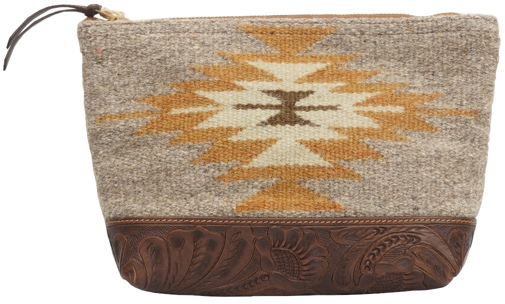 RRL USA製　ポーチ RRL インディゴ ラフアウト スウェード レザー ポーチ 本藍染め