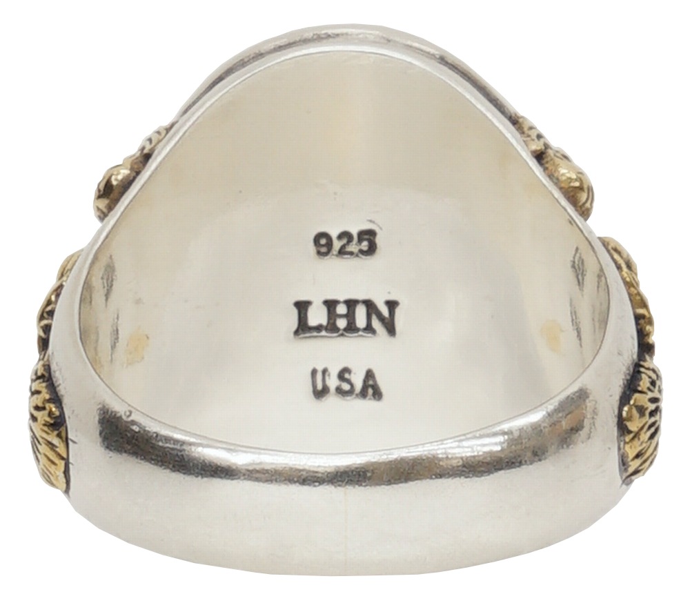 LHN Jewelry(���륨�������� ���奨�꡼) �ƹ��� �ϥ�ɥᥤ�� Volcano Tiki ��� ����С� x ��� x ���㥹�ѡ� ��� ��˥��å��� Silver Brass Jasper