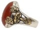 LHN Jewelry(���륨�������� ���奨�꡼) �ƹ��� �ϥ�ɥᥤ�� Volcano Tiki ��� ����С� x ��� x ���㥹�ѡ� ��� ��˥��å��� Silver Brass Jasper
