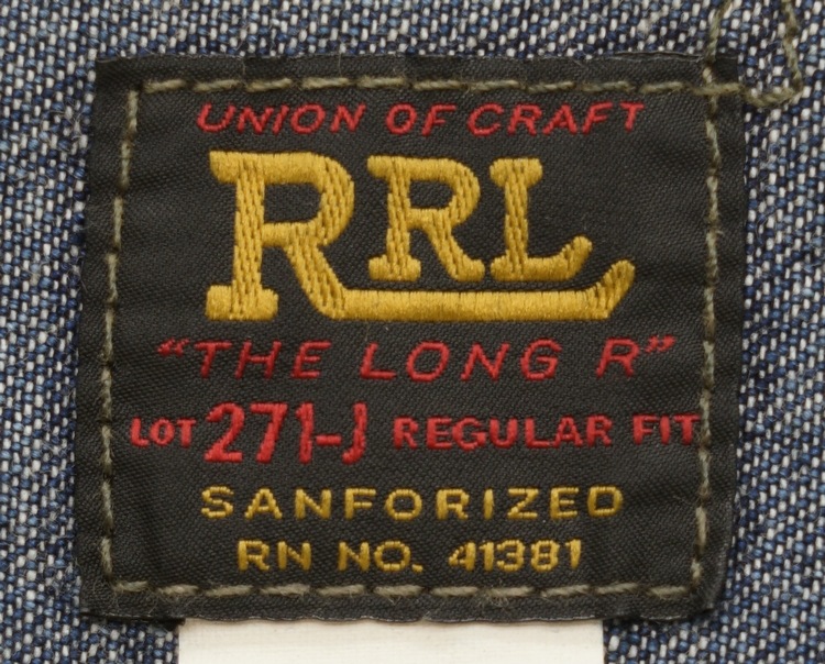 (���֥륢���륨��) RRL �������ǥ˥��� ���åץե���� ���㥱�å� ��� Denim Jacket