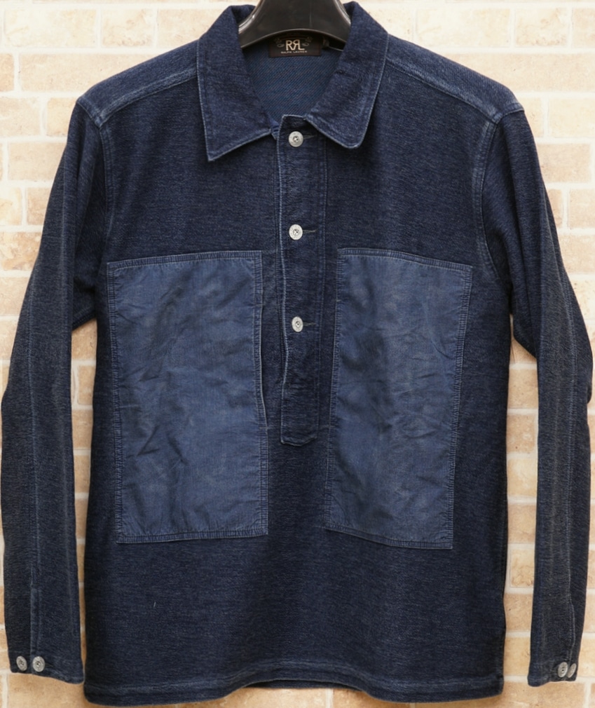 (֥륢륨) RRL ǥ ˥å åȥ   Indigo Knit Cotton Workshirt