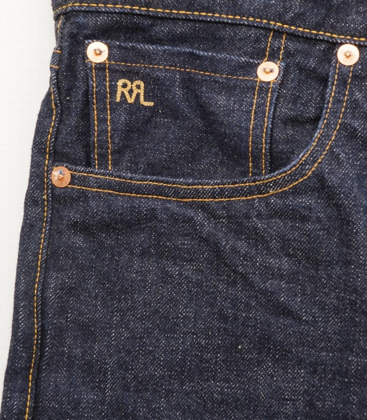 (���֥륢���륨��) RRL �������ǥ˥���� �����ե��å� ����ӥå� ������ ��� Slim Fit Selvedge Jean Rinse